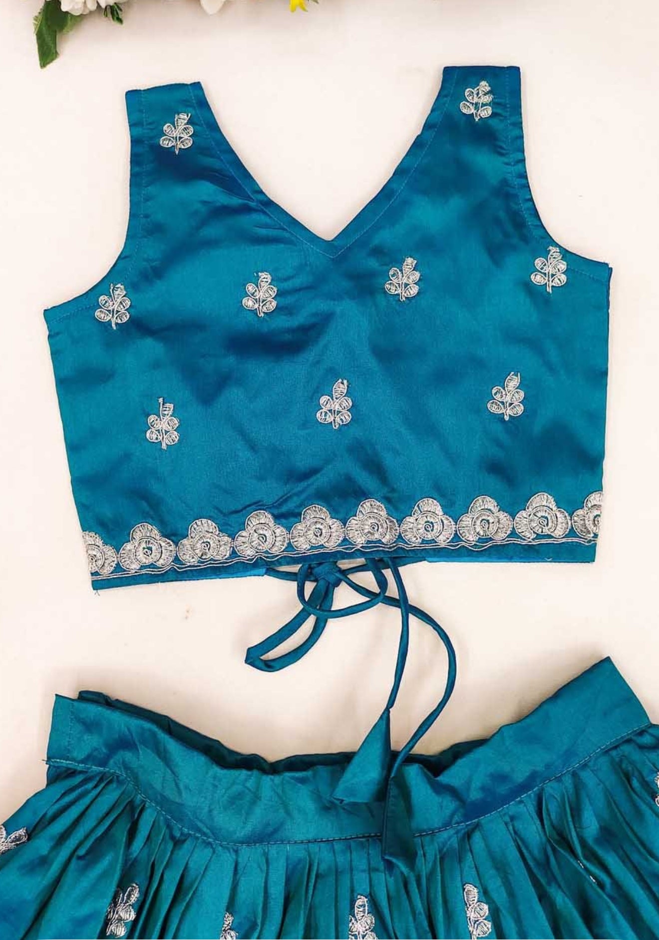 Girls Ready to Wear Silk Lehanga Set