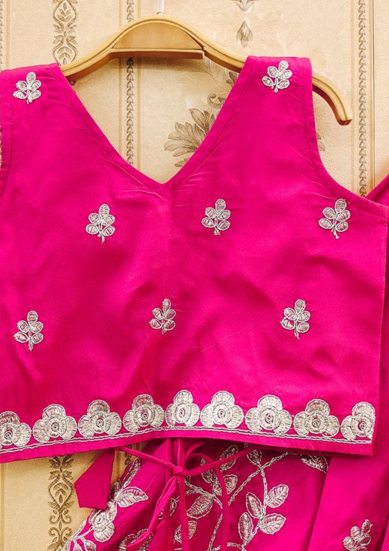 Girls Ready to Wear Silk Lehanga Set