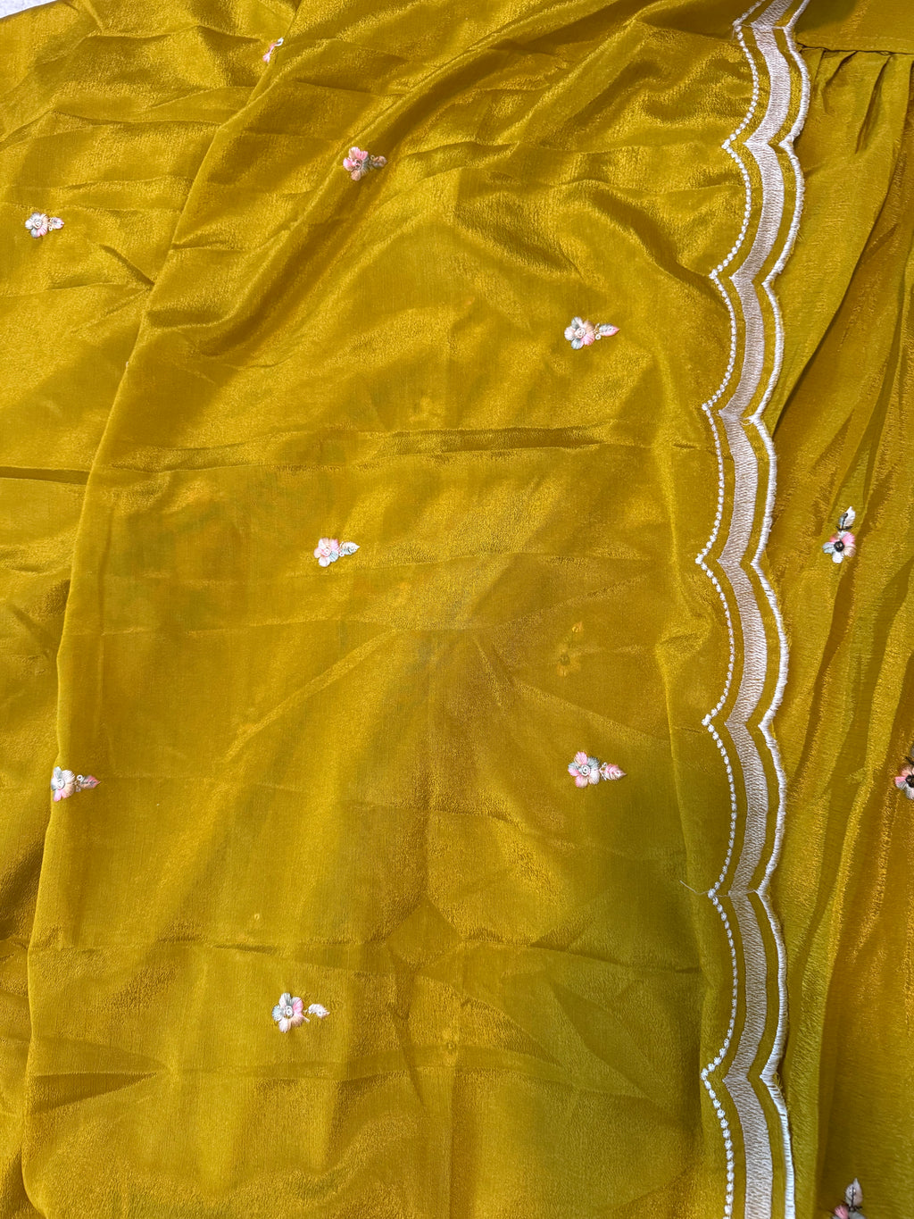 Women Heavy Embroidered Sequence Worked Chinon Lehanga Choli Set