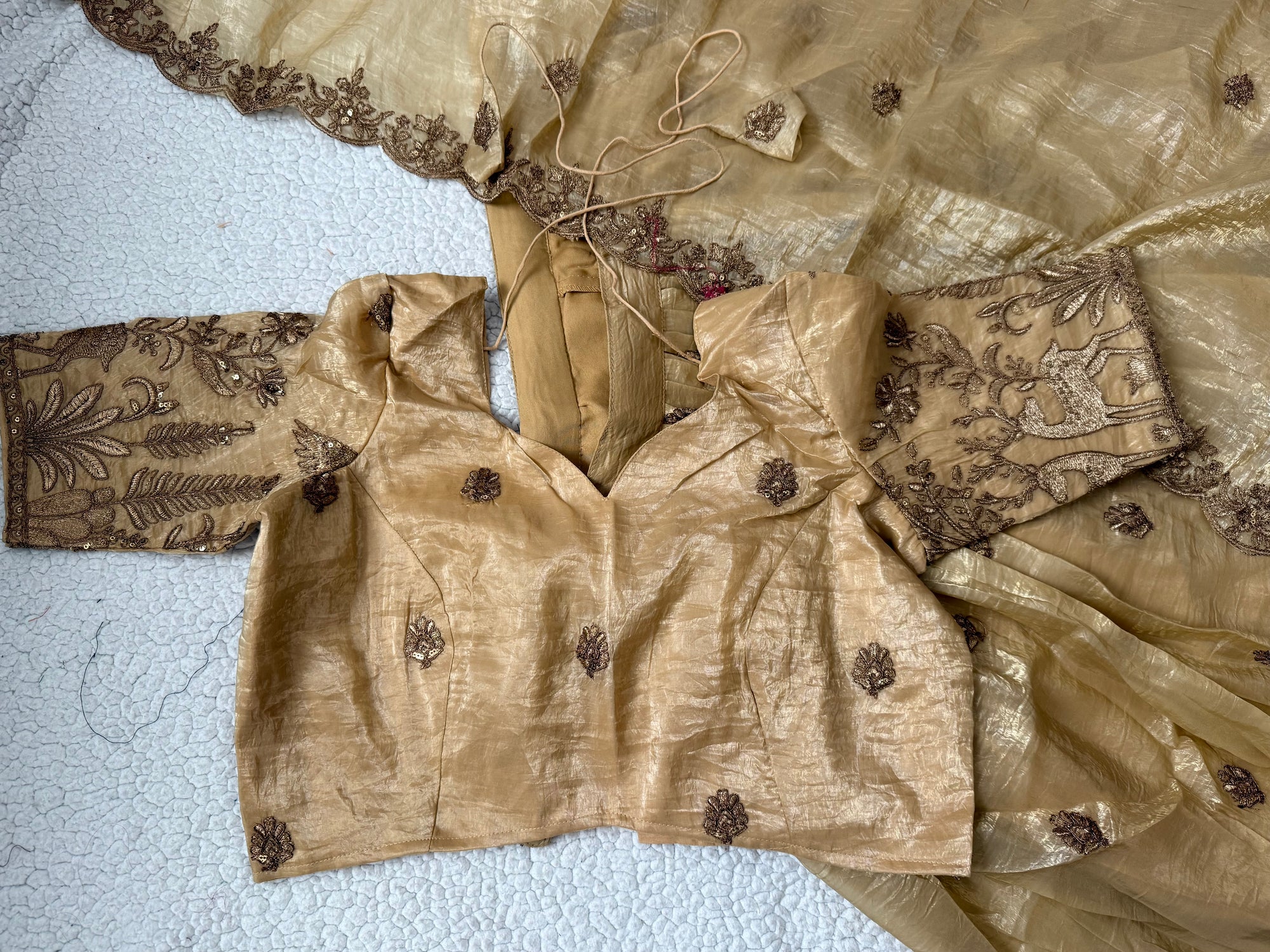 Crushed Silk Designer Lehanga Choli