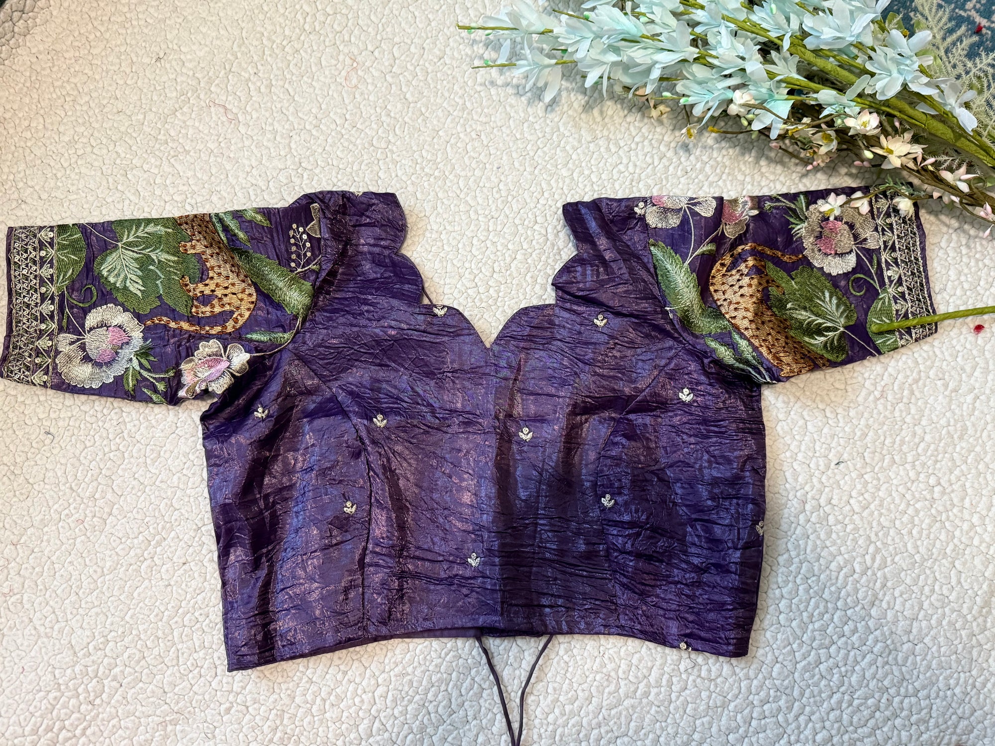 Crushed Silk Designer Lehanga Choli