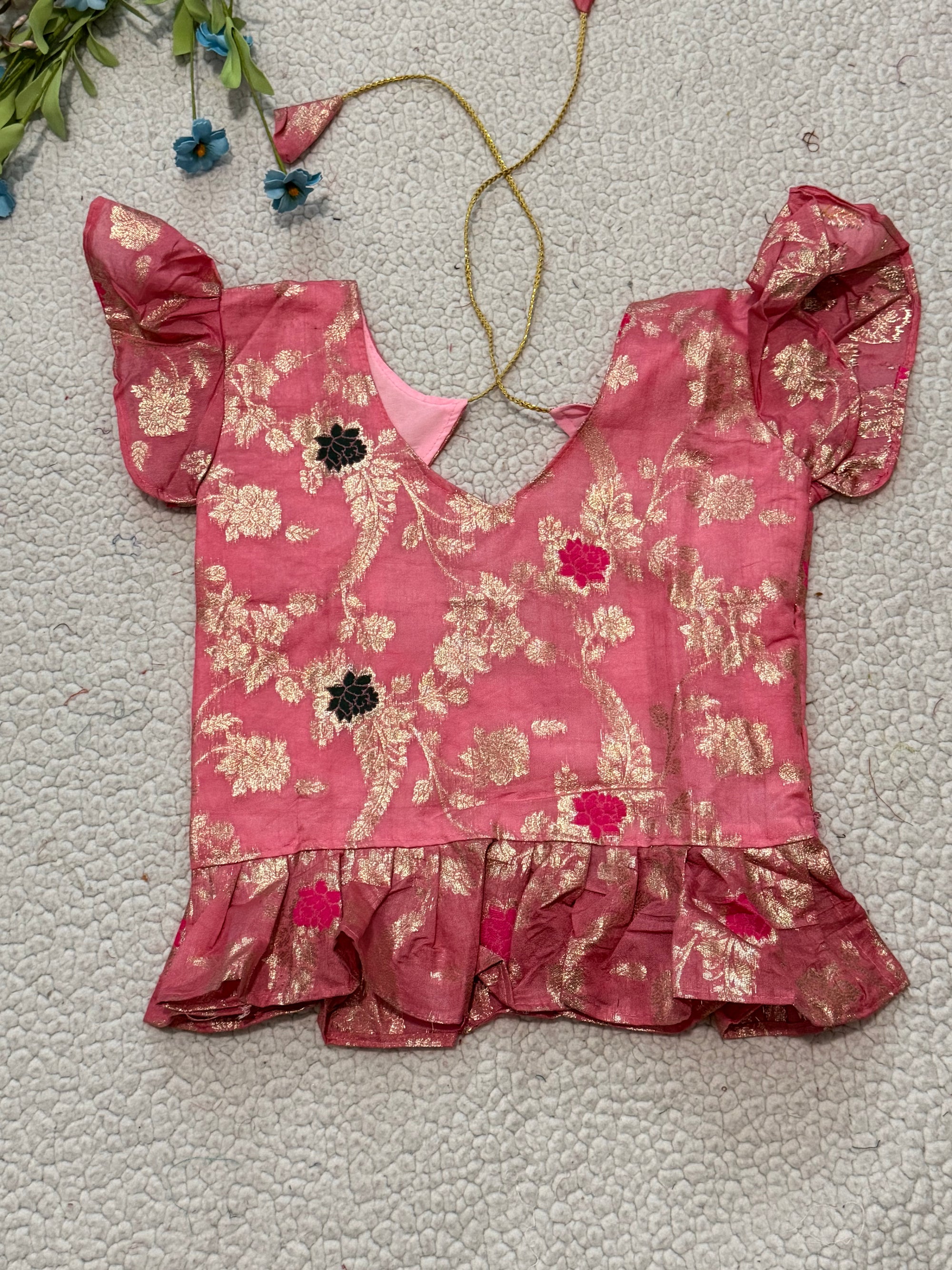 Girls Silk Embroidered Lehanga Choli Set