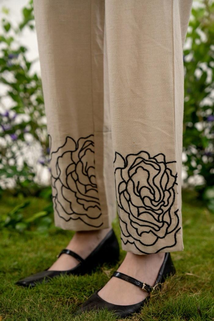 Pure Cotton Co Ord Set with Hand Work Touchup