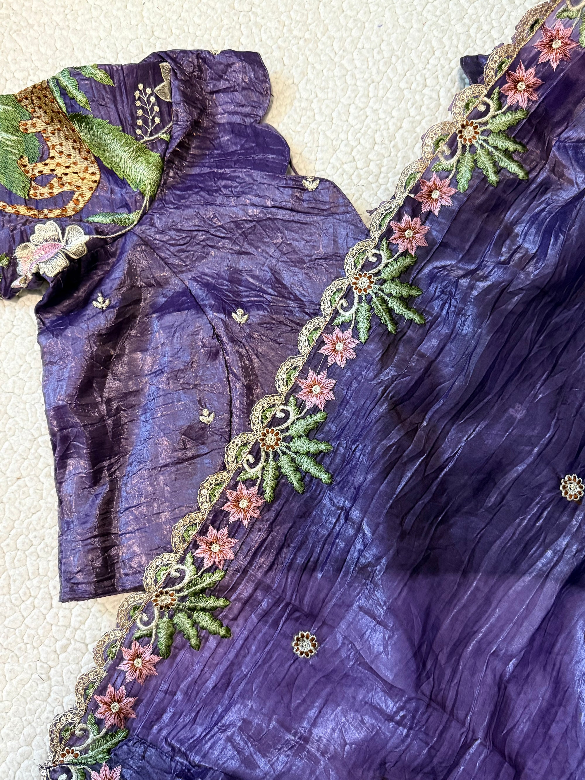 Crushed Silk Designer Lehanga Choli