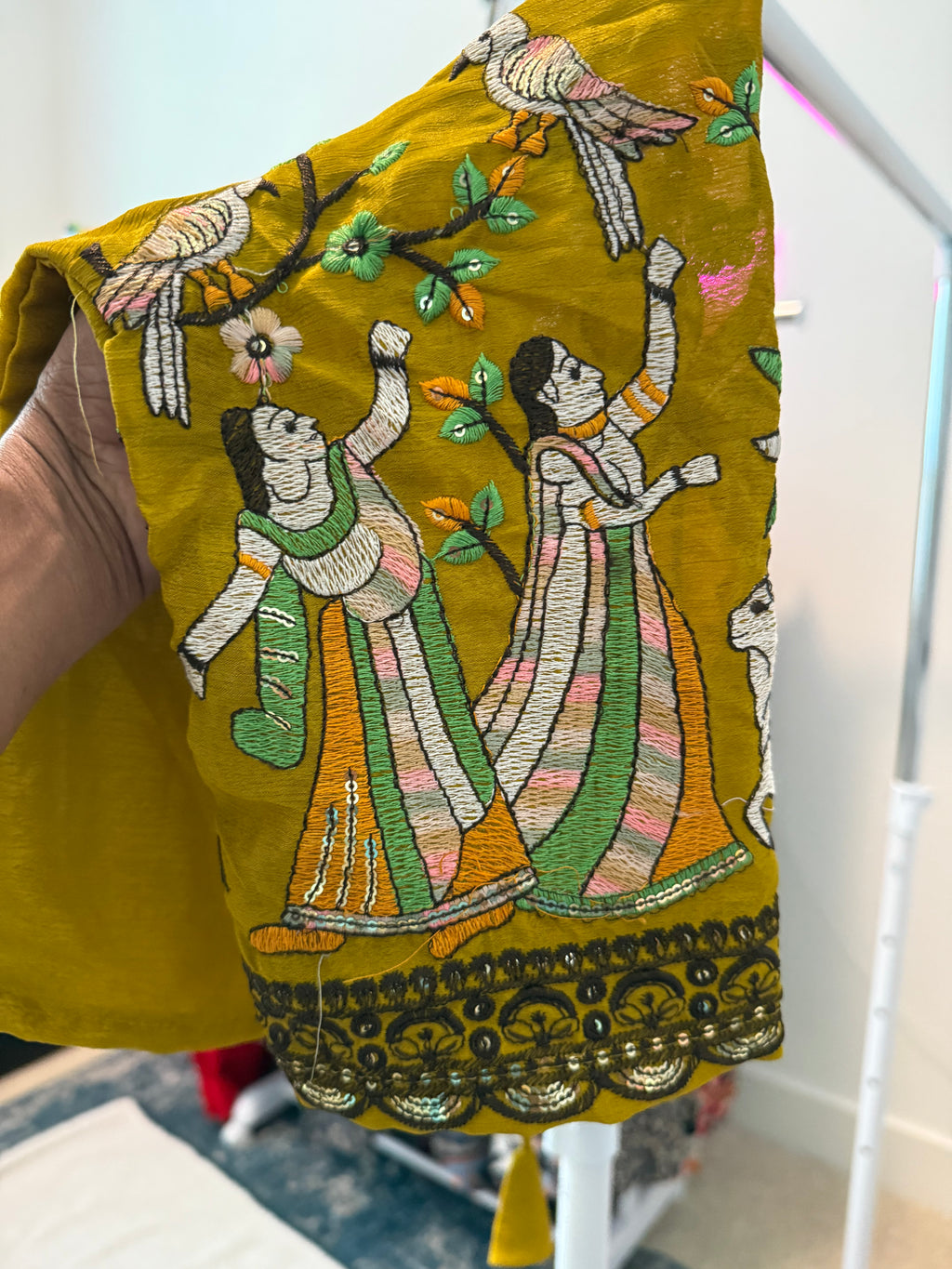 Women Heavy Embroidered Sequence Worked Chinon Lehanga Choli Set