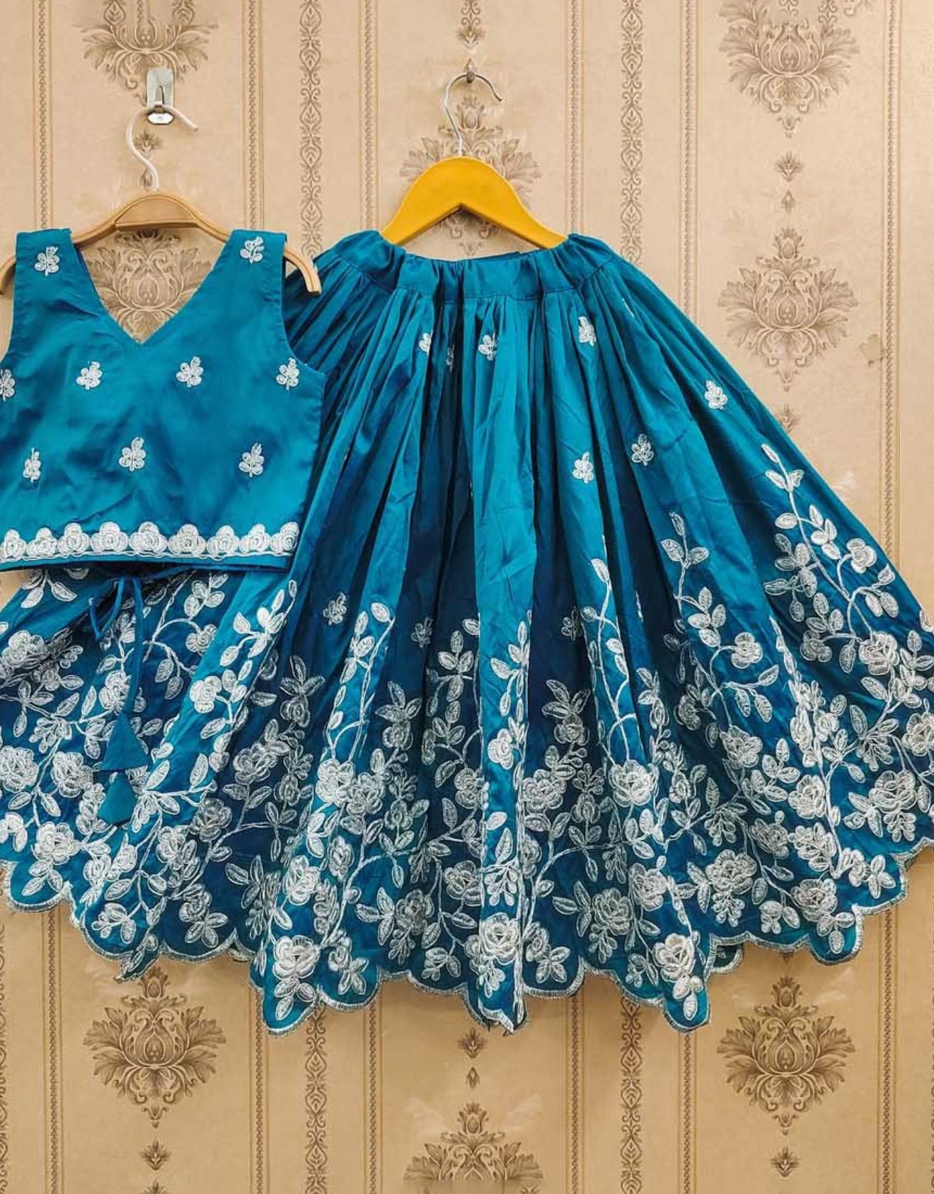 Girls Ready to Wear Silk Lehanga Set