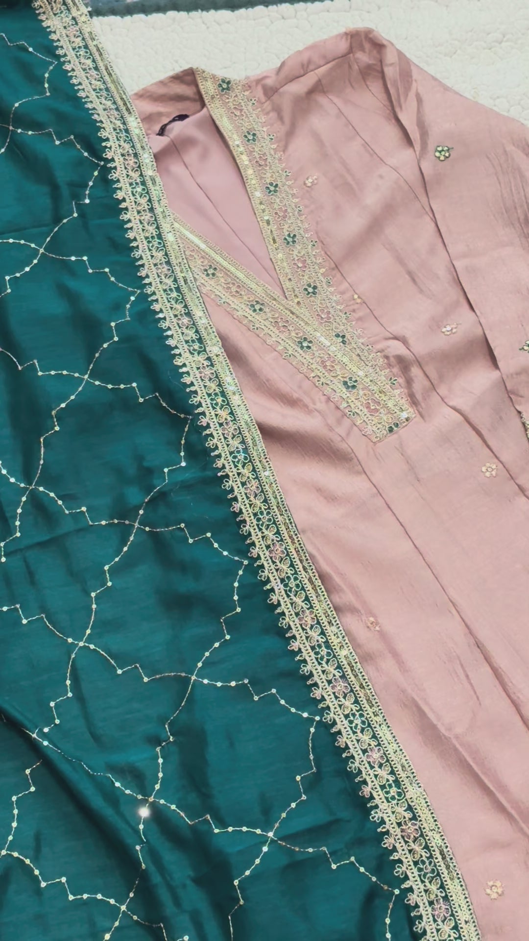 Women Pleated Ethnic Motifs Embroidered Anarkali Kurtha with Trousers and Dupatta