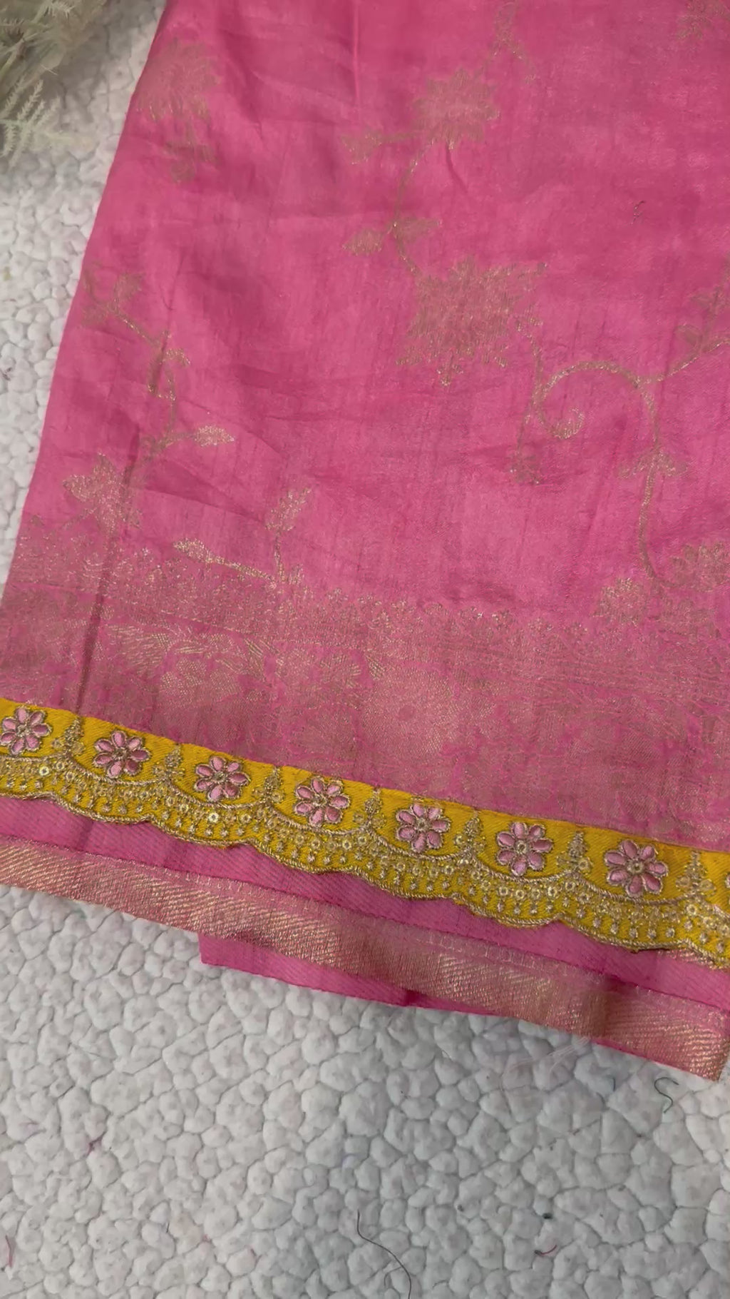 Dola Silk Saree with Embroidered Stitched Blouse