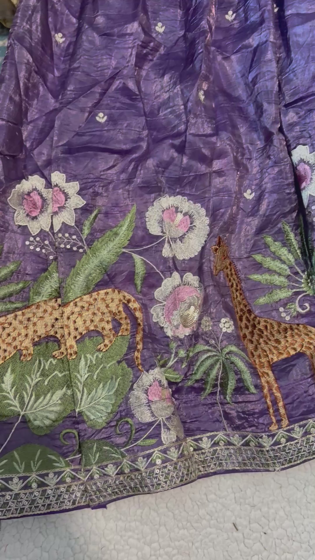 Crushed Silk Designer Lehanga Choli