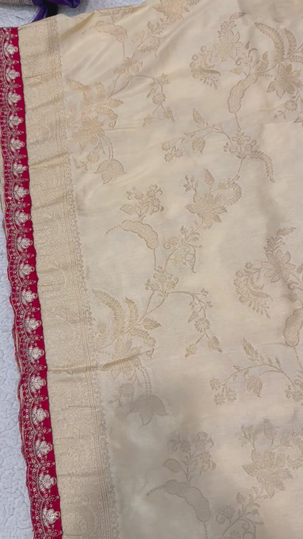 Dola Silk Saree with Embroidered Stitched Blouse
