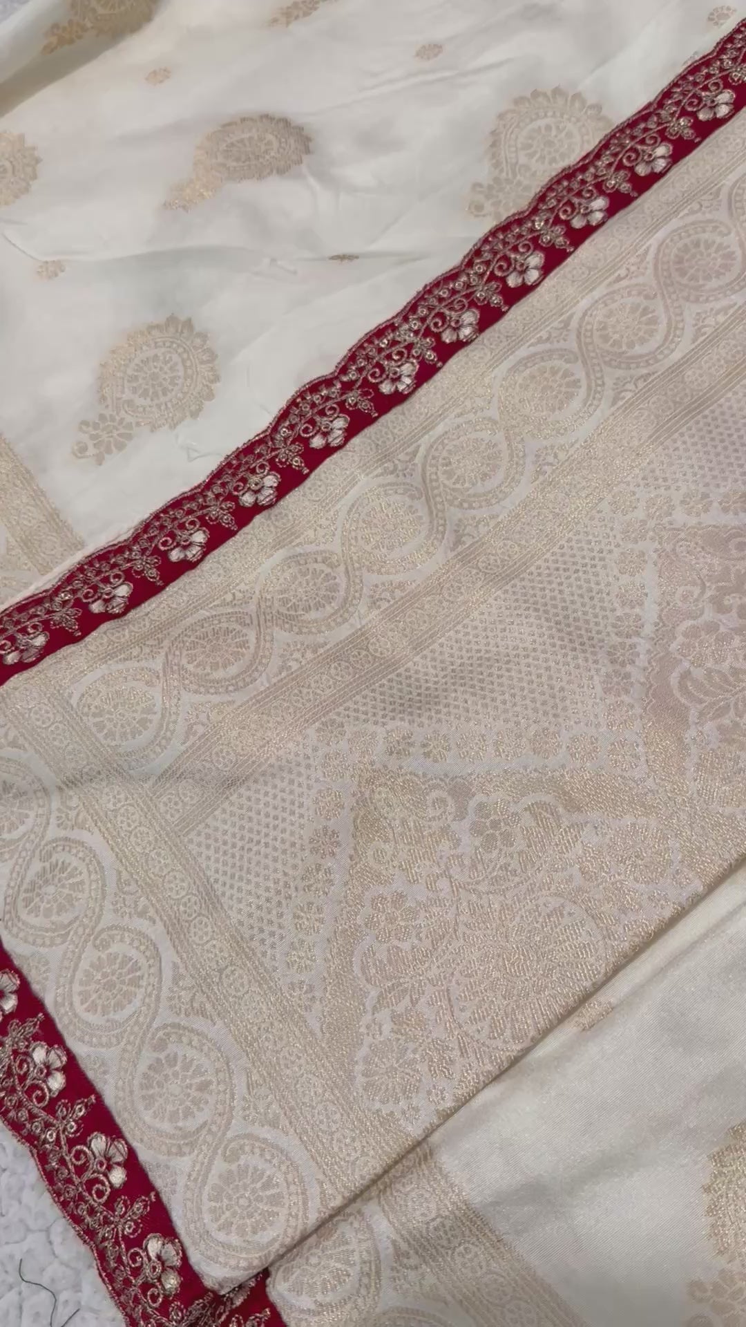 Dola Silk Saree with Embroidered Stitched Blouse