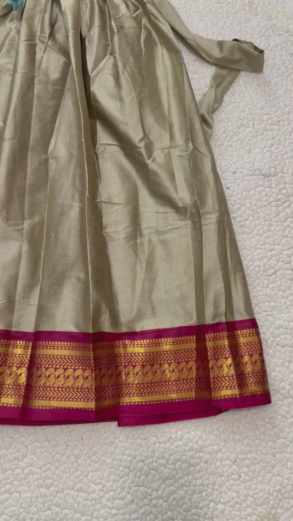 Zari Weaving Cotton Silk Frock