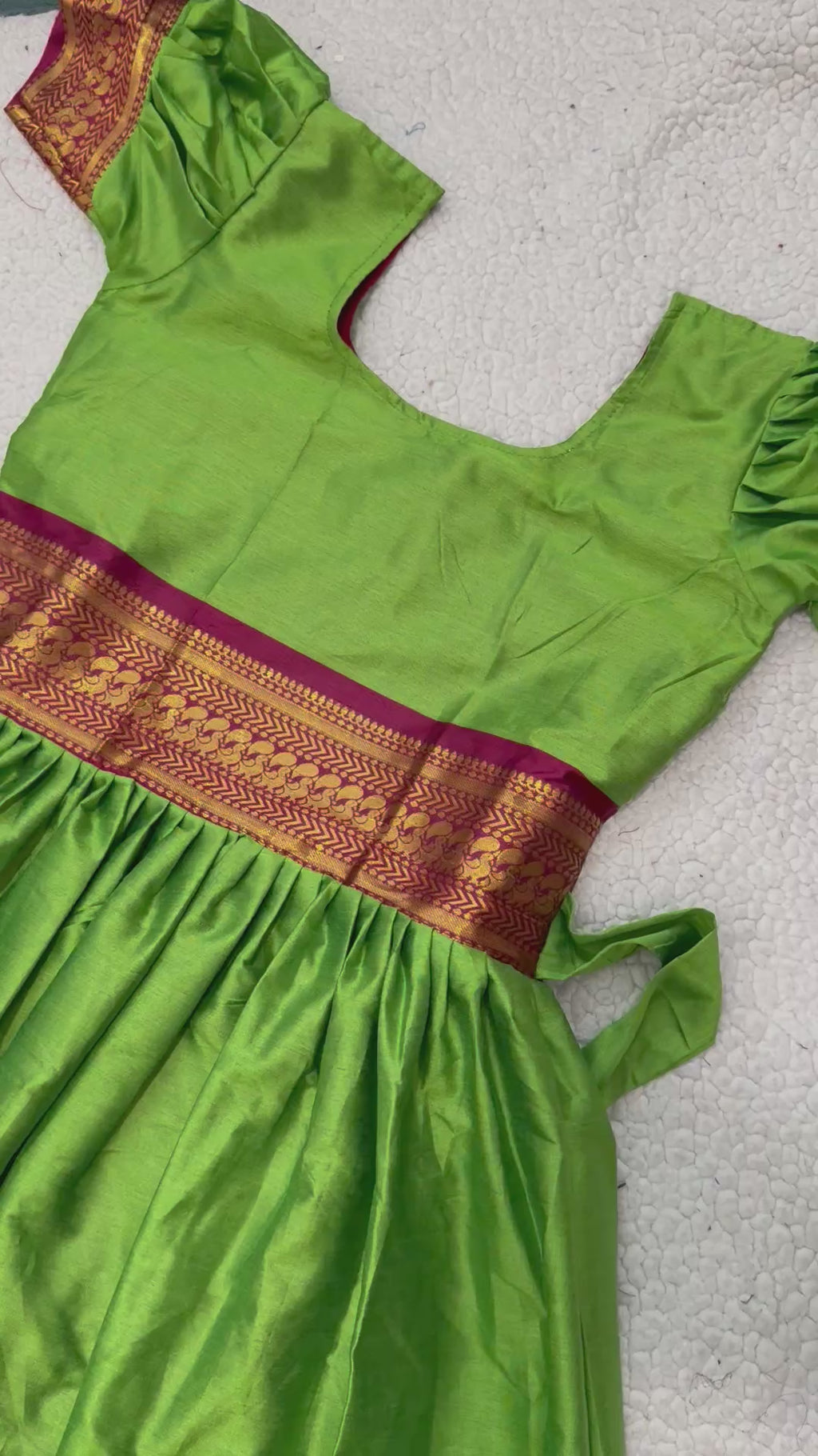 Zari Weaving Cotton Silk Frock